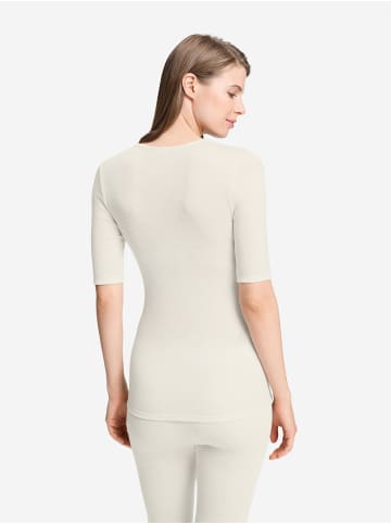 Hanro T-Shirt Woolen Lace in misty white