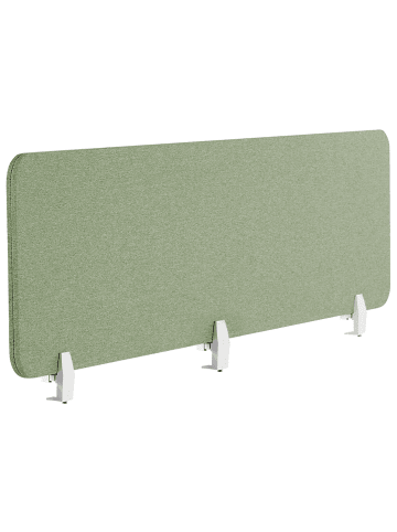 Beliani Schreibtischtrennwand WALLY in Grün - (W) 180 x (H) 40 x (L) 2 cm