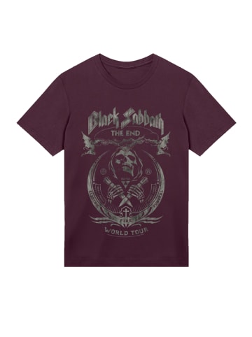 F4NT4STIC T-Shirt Black Sabbath The End World Tour in maroon