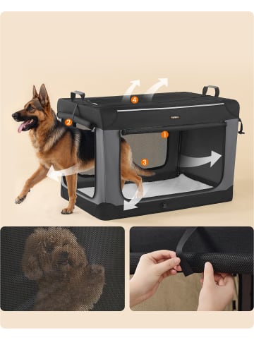 Feandrea Tiertransporttasche Bax in Tintenschwarz - (B)106.7 x (H)71.2 x (T)71.2 cm