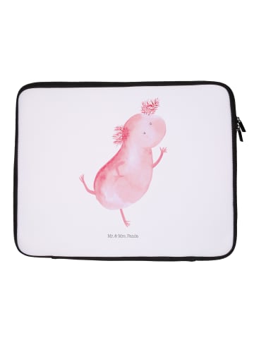 Mr. & Mrs. Panda Notebook Tasche Axolotl Tanzen ohne Spruch in Weiß