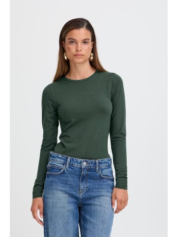b. young Langarm BYPAMILA Slim fit in Green Gables Melange