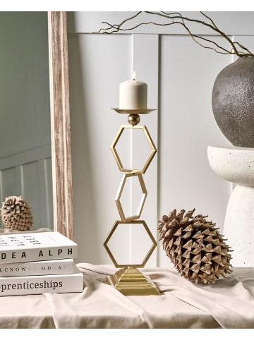 Beliani Kerzenständer ARDEE in Gold - (W) 12 x (H) 44 x (L) 12 cm