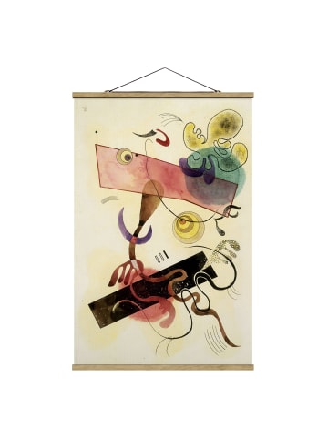 WALLART Stoffbild mit Posterleisten - Wassily Kandinsky - Taches in Creme-Beige