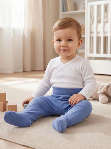 TupTam Baby Jungen Strampelhose mit Fuß 3er Pack in blau Modell 1