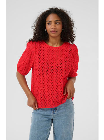 Kaffe Kurzarm-Bluse KAmasha Regular fit in True Red
