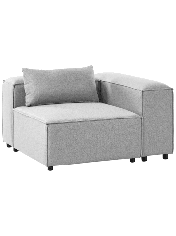 Beliani Sofaelement BRANDE in Grau - (W) 123 x (H) 70 x (L) 121 cm symmetrisch