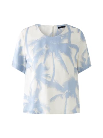 Oui Bluse in white blue