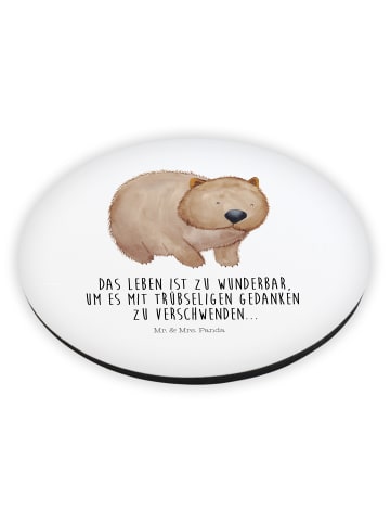 Mr. & Mrs. Panda Rund Magnet Wombat mit Spruch in Weiß