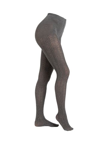 s.Oliver Strumpfhose Cable Stitch 1er Pack dark grey melange