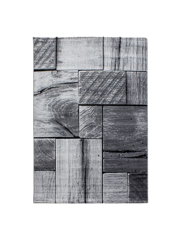 KADIMA DESIGN Teppich Handwäsche Kurzflor 3D-Holz Polypropylen Wohnzimmer