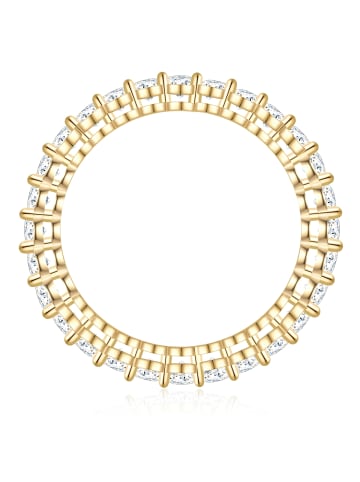 Glanzstücke München Ring aus Sterling Silber mit Zirkonia in gelbgold