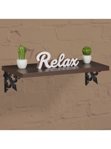 relaxdays 2x Regalwinkel Lilien Ornamen in Schwarz