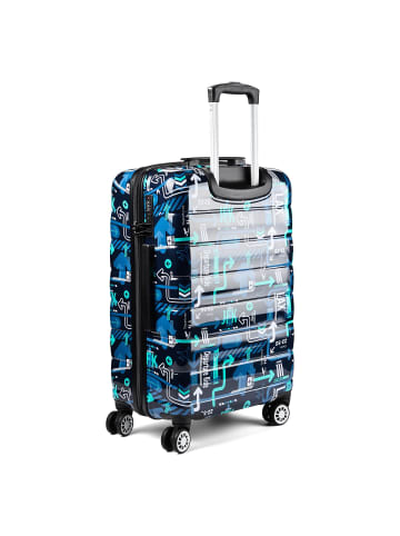 Nowi 4 Rollen Trolley M 66 cm in blau