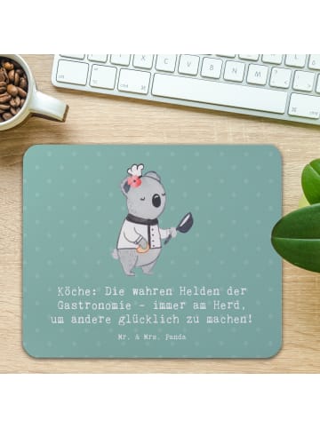 Mr. & Mrs. Panda Mouse Pad Koch Helden mit Spruch in Meeresbrise