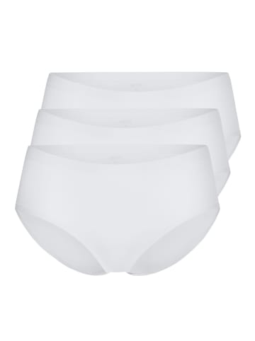 Yenita® 3er Pack Slips aus Mikrofaser Nahtlose Hüftslips in weiss