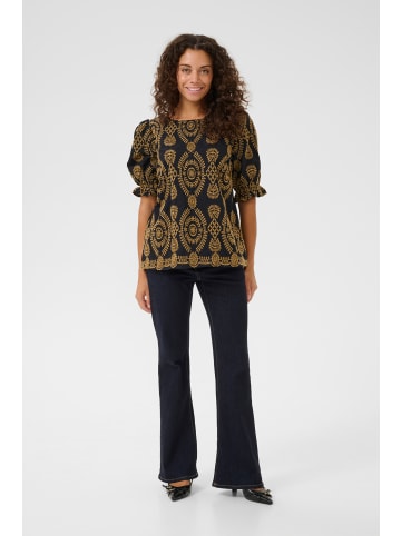 CULTURE Kurzarm-Bluse CUtia Relaxed fit in Black