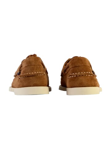 Sebago Sebago Portland Flesh Out Low Leder Mokassin Braun