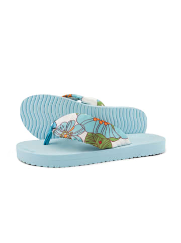 Flip Flop Sandalen "flip*tube flower" in hellblau mehrfarbig