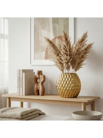 FineBuy Vase in Gold / Aluminium / 34x13x32