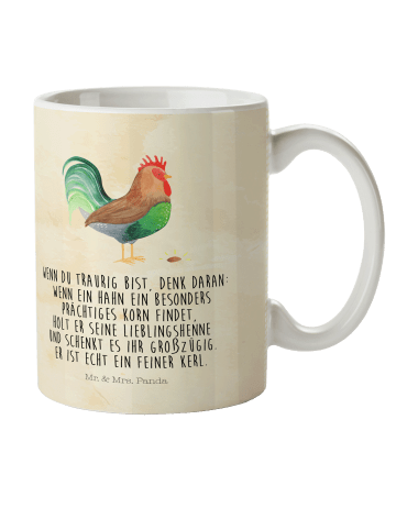 Mr. & Mrs. Panda Kinderbecher Hahn Korn mit Spruch in Vintage