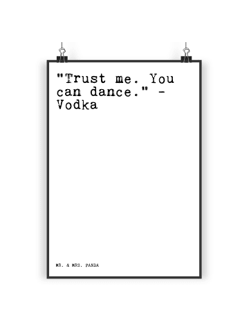 Mr. & Mrs. Panda Bild "Trust me. You can... mit Spruch in Weiß