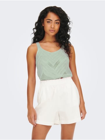 JACQUELINE de YONG Strukturiertes Strickoberteil Ärmelloses Tank Top Shirt JDYSUN in Mint