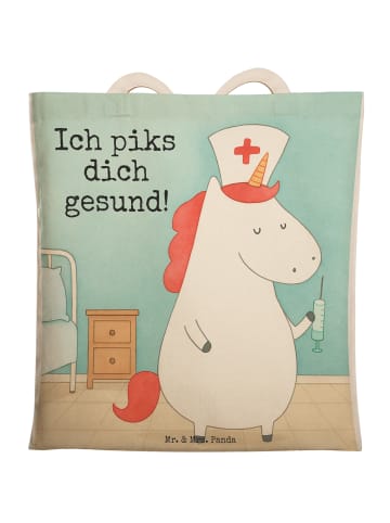 Mr. & Mrs. Panda Einkaufstasche Einhorn Krankenschwester Design ... in Weiß
