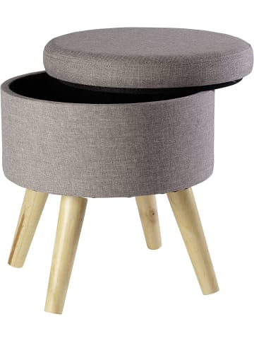 Echtwerk Sitzhocker mit Stauraum "Max" in Grau