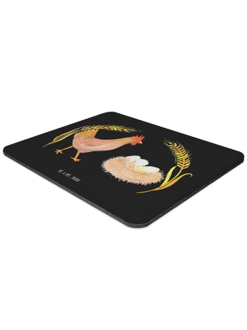 Mr. & Mrs. Panda Mouse Pad Huhn Stolz ohne Spruch in Schwarz