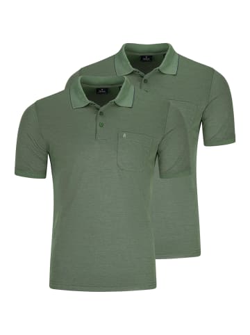 Ragman Poloshirt Basic in Schilf