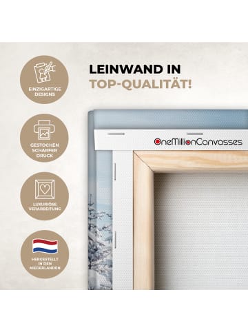 OnlyWow Leinwand Bilder Schneelandschaft