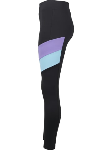 Urban Classics Leggings in black/ultraviolet