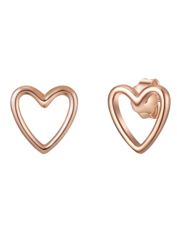 Lulu & Jane Ohrringe Herzaus Messing in roségold