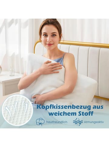 COSTWAY Kühlendes Kopfkissen 2er Set 40x60cm in Weiß