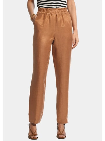 GOLDNER Leinenhose Louisa Luftige Leinenhose Louisa in nougat