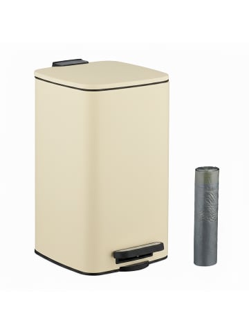 relaxdays Kosmetikeimer in Beige - 8 Liter