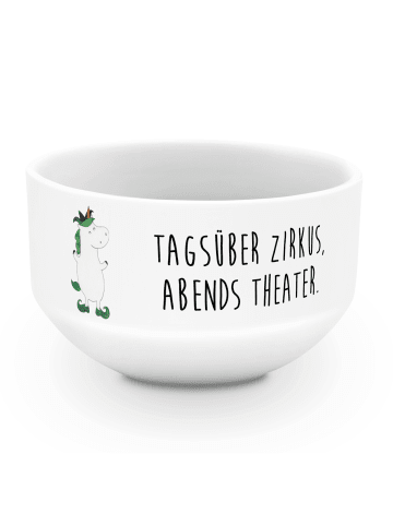 Mr. & Mrs. Panda Schüssel Einhorn Joker mit Spruch in Weiß