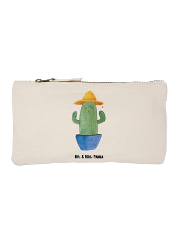 Mr. & Mrs. Panda Schminktasche Kaktus Hut ohne Spruch in Weiß