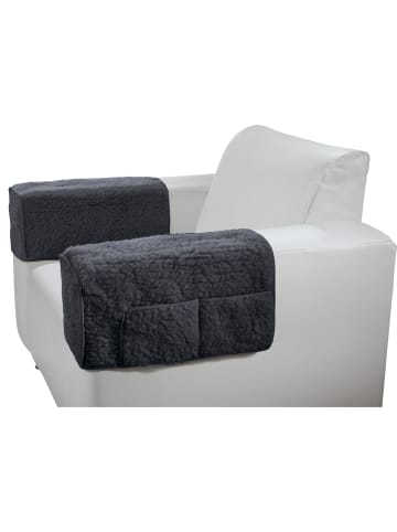 Erwin Müller Schafschurwolle Armlehnenschoner 2er-Pack in anthrazit