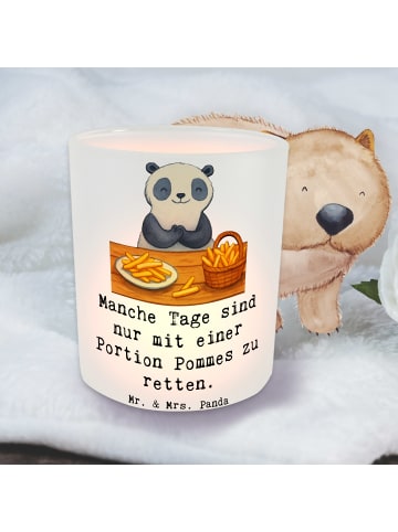 Mr. & Mrs. Panda Glas Windlicht Panda Pommes Gebet mit Spruch in Transparent