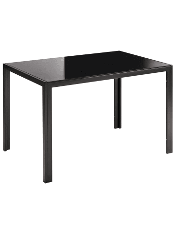 Beliani Esszimmertisch LAVOS in Schwarz - (W) 80 x (H) 75 x (L) 120 cm