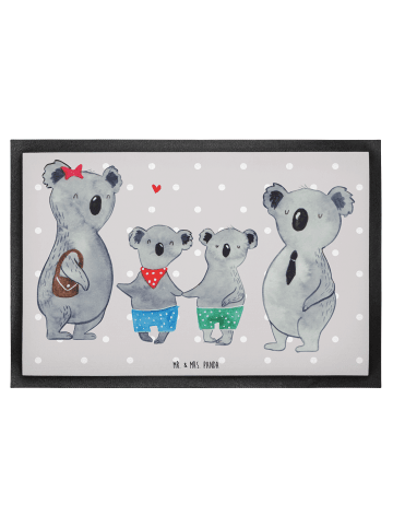 Mr. & Mrs. Panda Schmutzmatte Koala Familie zwei ohne Spruch in Grau Pastell