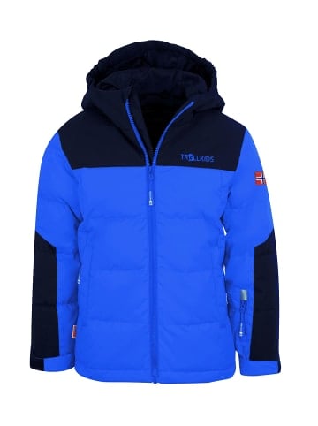 Trollkids Daunenjacke "Narvik XT" in Mittelblau/Marineblau