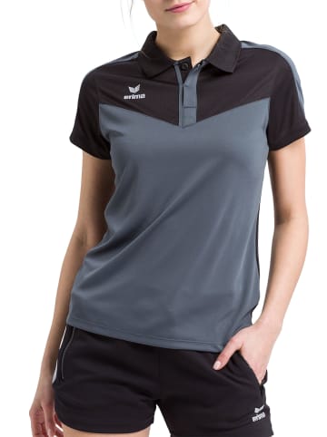 erima Damen Squad Poloshirt in schwarz/slate grey