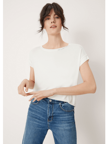 s.Oliver T-Shirt kurzarm in Creme