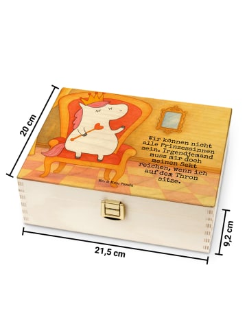 Mr. & Mrs. Panda teebox holz Einhorn Prinzessin Design mit Spruch in Weiß