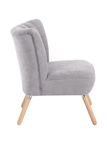 58 aufm Kessel SESSEL Kadisha Bezug Velourstoff Buche natur / silber