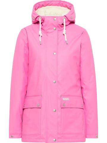 myMo Regenjacke Mit Faux-Fur Innenfutter in Pink