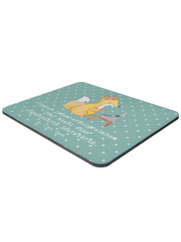 Mr. & Mrs. Panda Mousepad Sekretärin Erfolg mit Spruch in Meeresbrise